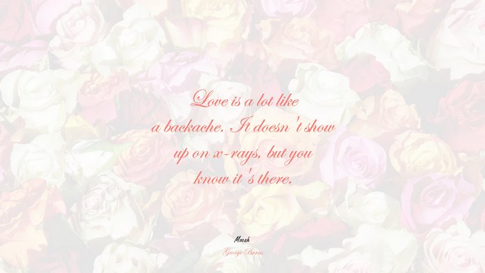 free of love quote, George Burns quote