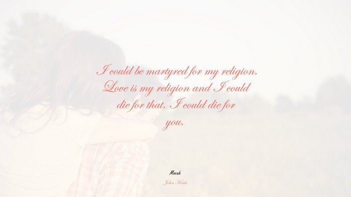 hd of love quote, John Keats quote