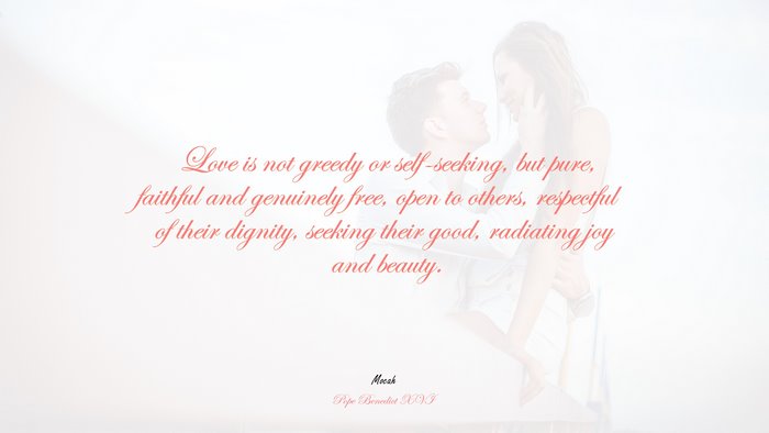 free download of love quote, Pope Benedict XVI quote