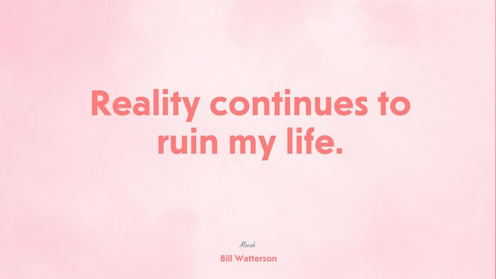 life quote, Bill Watterson quote