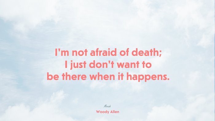 best quote about life hd, Woody Allen quote