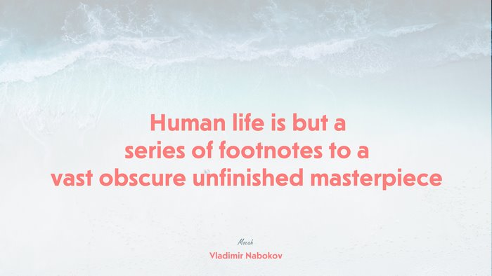 nice quote about life, Vladimir Nabokov quote