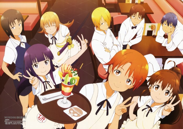 Characters from Working!! anime series