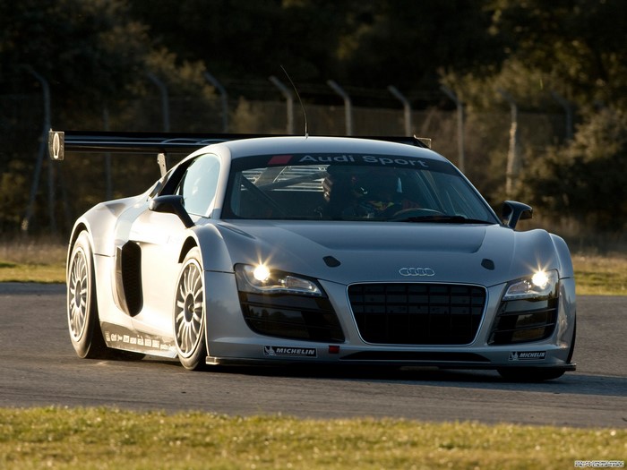 Audi R8 LMS GT3 race car on track