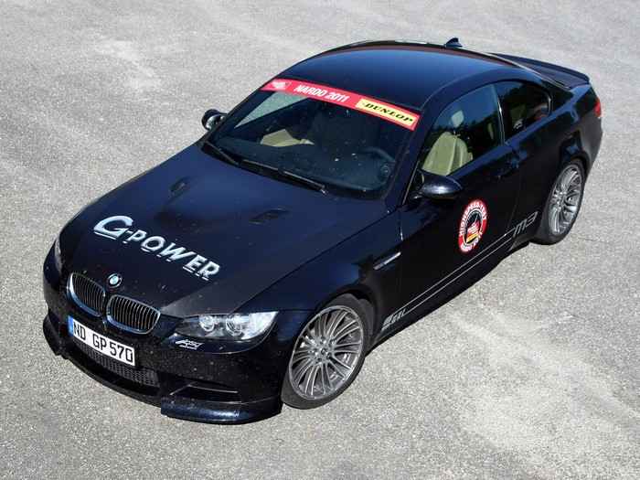 Black BMW M3 G-Power with Nardo 2011 Dunlop sticker