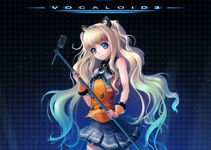Vocaloid 3 anime girl with microphone