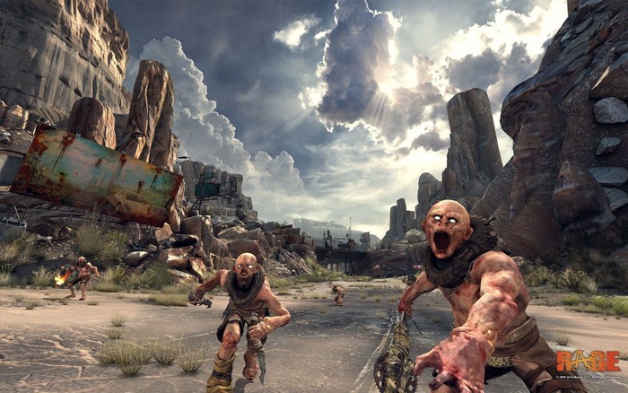 Mutants attacking in the game Rage