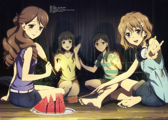 4K Hana-Saku Iroha girls with sparklers and watermelon