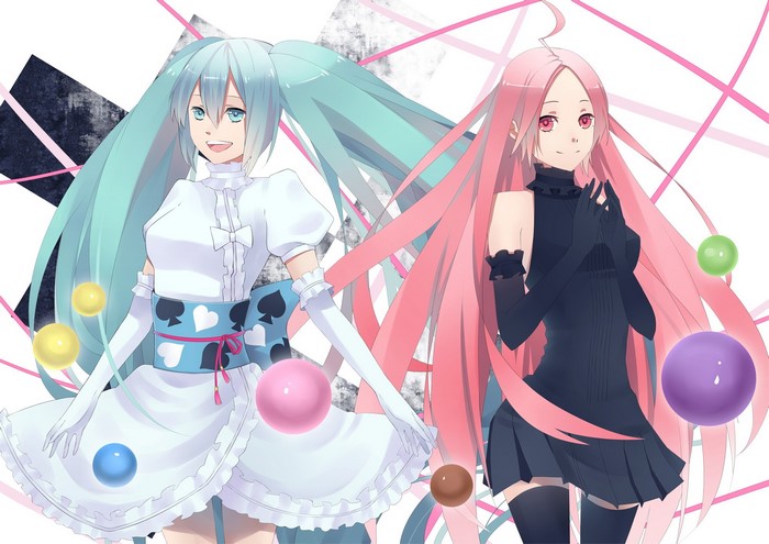 Hatsune Miku and Rin Kagamine from Vocaloid