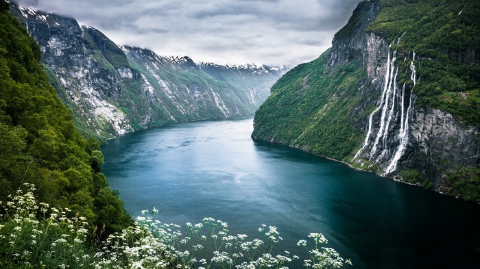 Geirangerfjord with Seven Sisters Waterfall, Norway