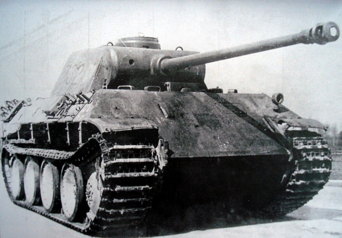 German Panther tank with number 702