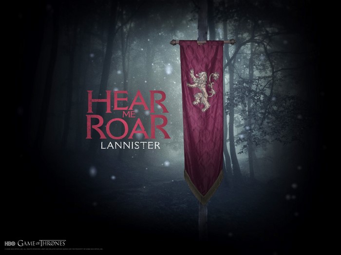 Hear Me Roar Lannister banner from Game of Thrones