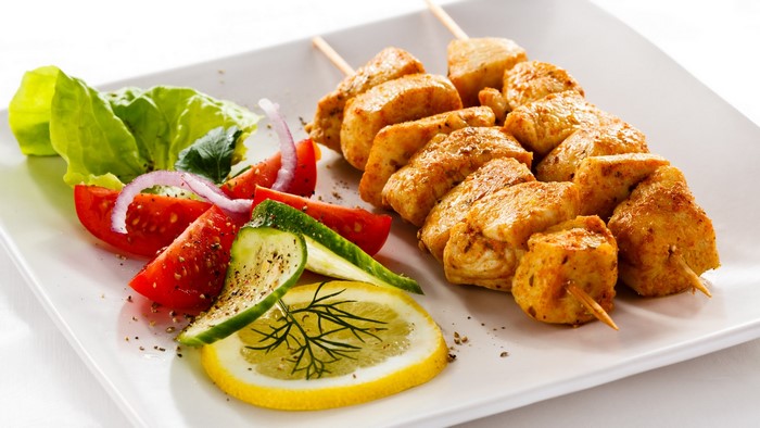 Chicken Shashlik with Salad