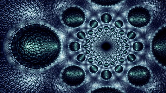 Abstract fractal pattern with circular elements