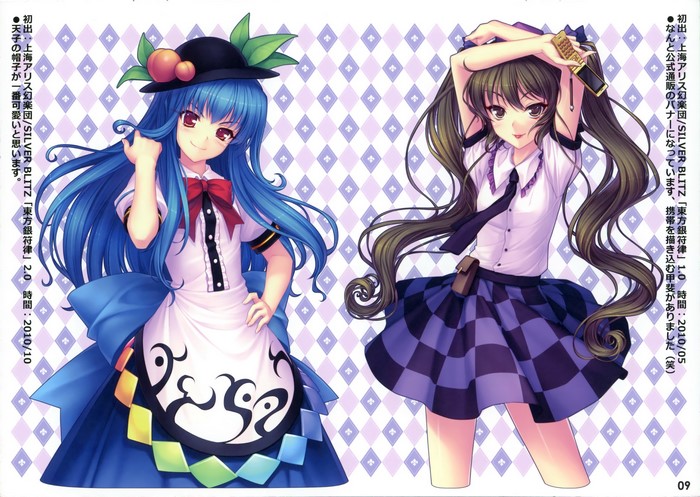Alice and Tenshi from Touhou Project