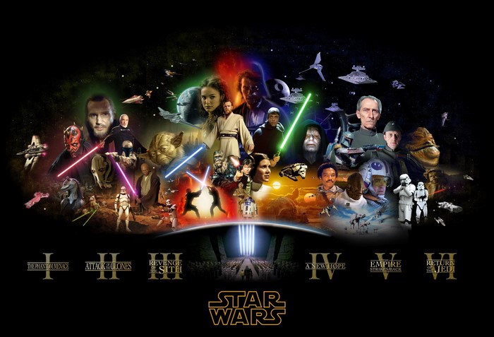 Star Wars Movies Collage