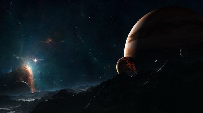 Planets and nebulae in deep space