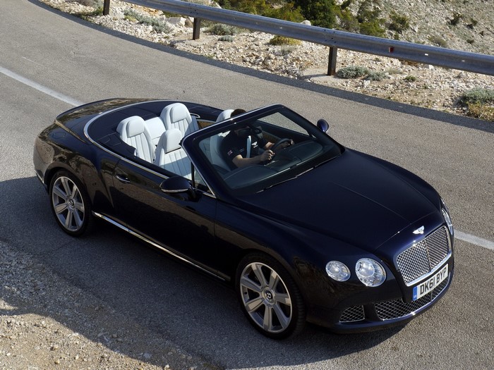 Bentley Continental GTC Convertible on a Road