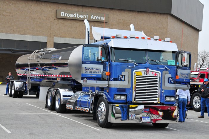 Blue Kenworth Tanker Truck with Northrop Enterprises Logo