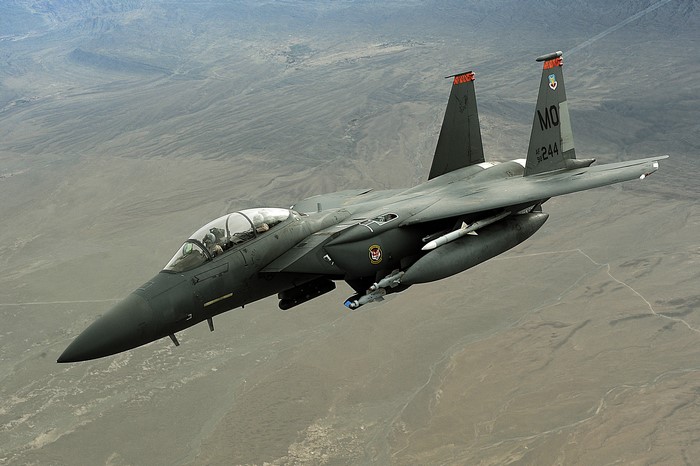 F-15 Eagle fighter jet in flight