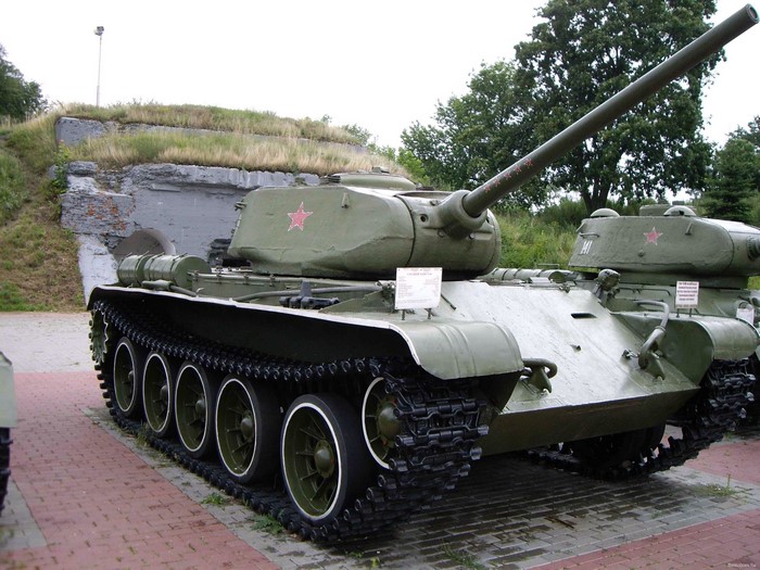 Soviet T-34-85 tank on display
