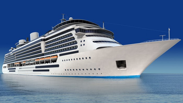 Cruise liner ship on the ocean