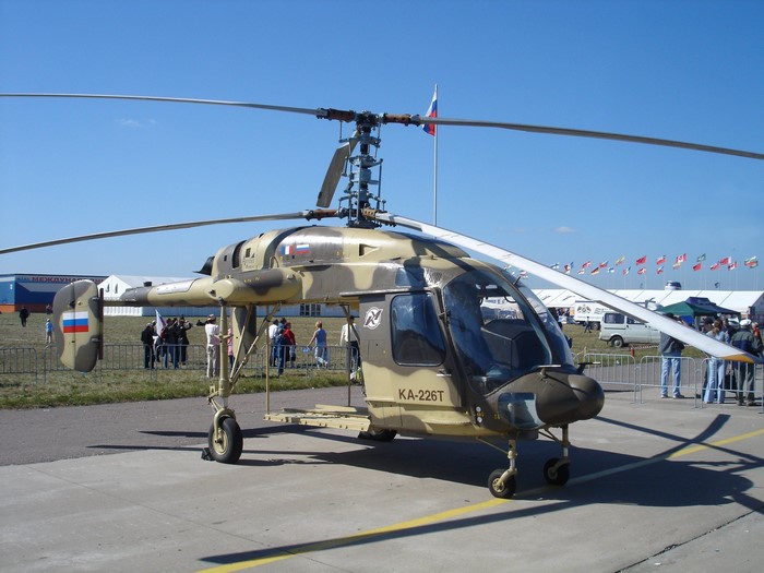 Kamov Ka-226T helicopter on display