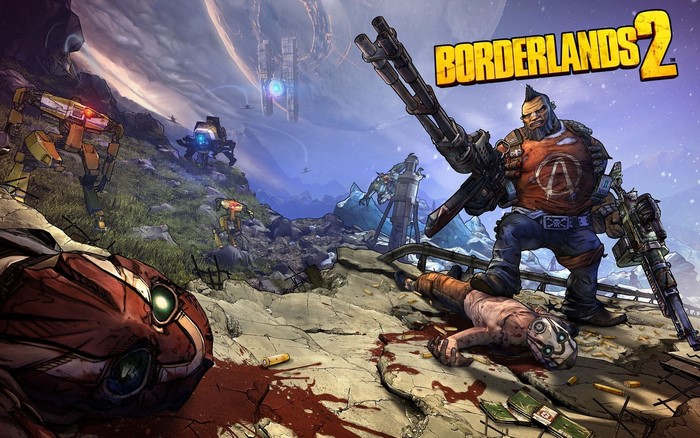 Borderlands 2: Psycho and Goliath with Robots