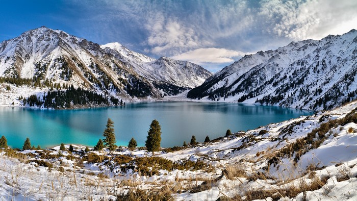 Big Almaty Lake in winter