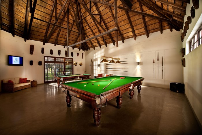 Billiards Room with African Decor