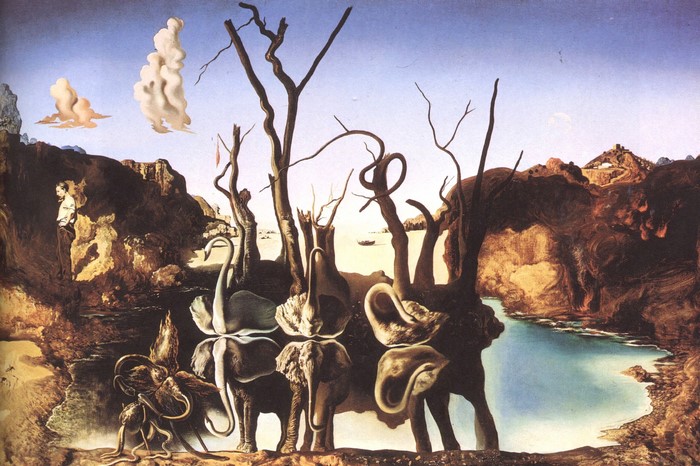 Swans Reflecting Elephants by Salvador Dalí