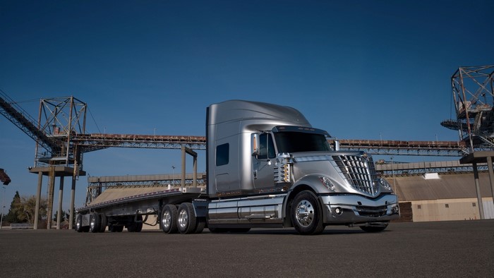Silver International LoneStar flatbed truck