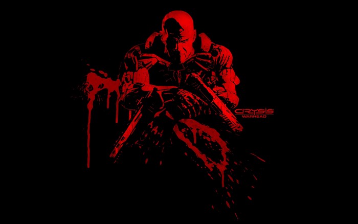 Crysis Warhead soldier with blood splatters