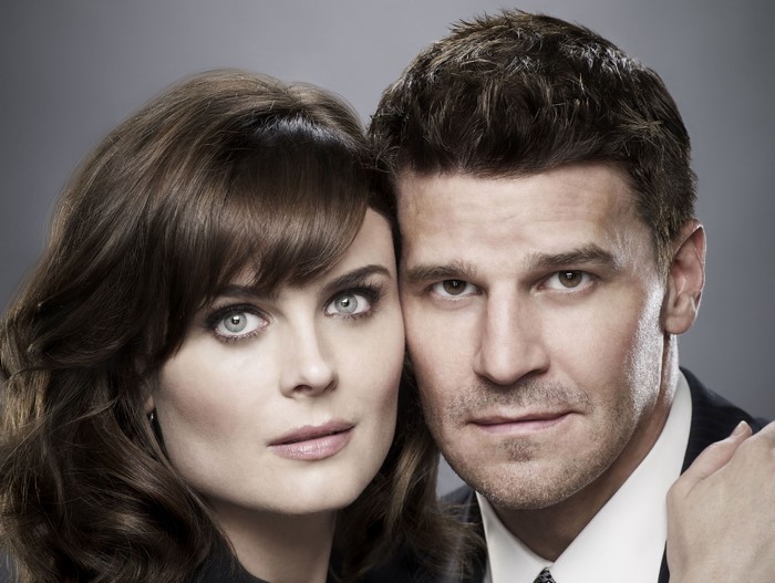 Emily Deschanel and David Boreanaz from Bones