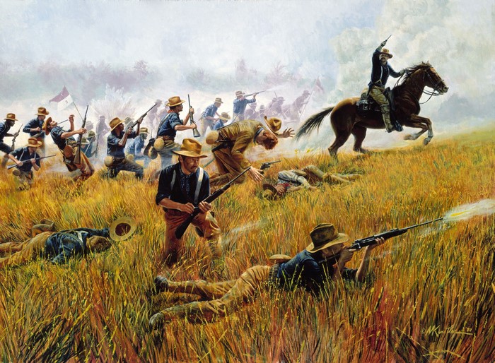 Battle Scene by Mort Kunstler