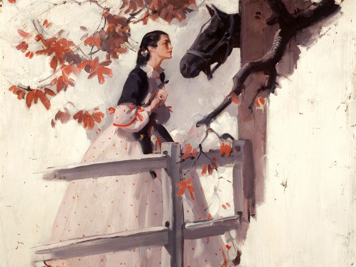 Woman and horse by Pruett Alexander Carter