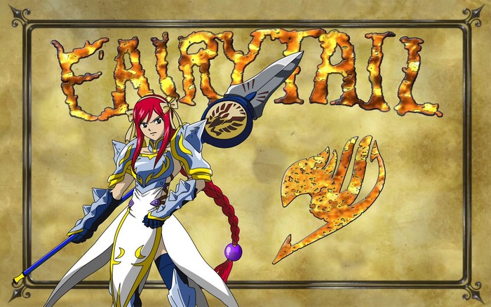 Erza Scarlet from Fairy Tail with Guild Emblem