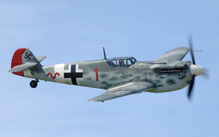 Messerschmitt Bf 109 airplane in flight