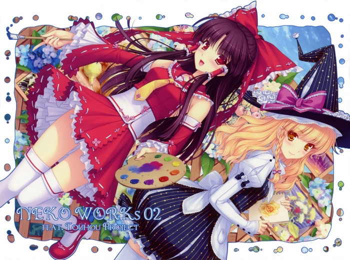 Reimu Hakurei and Marisa Kirisame from Touhou Project