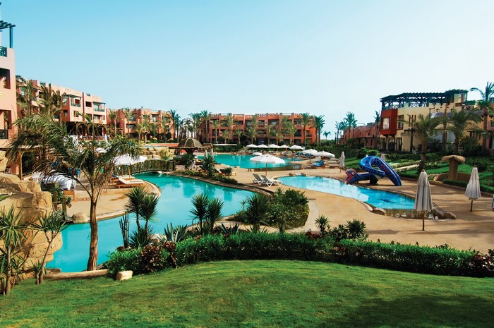 Resort with pools and water slides in Egypt