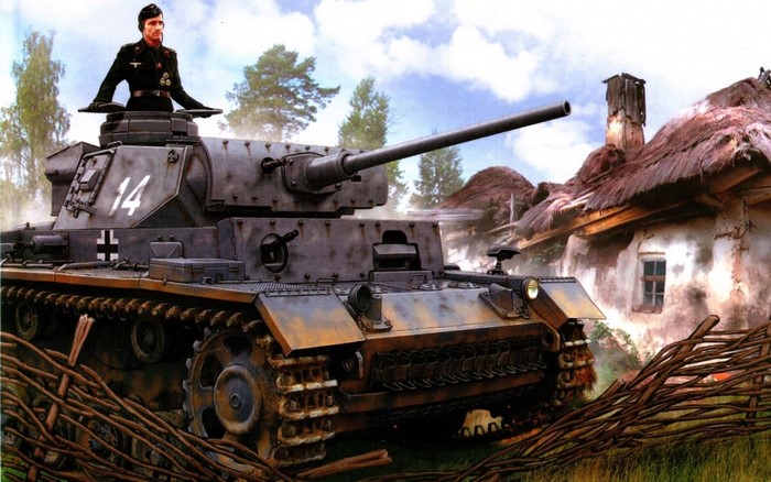 German Tank Commander on Panzer IV Tank