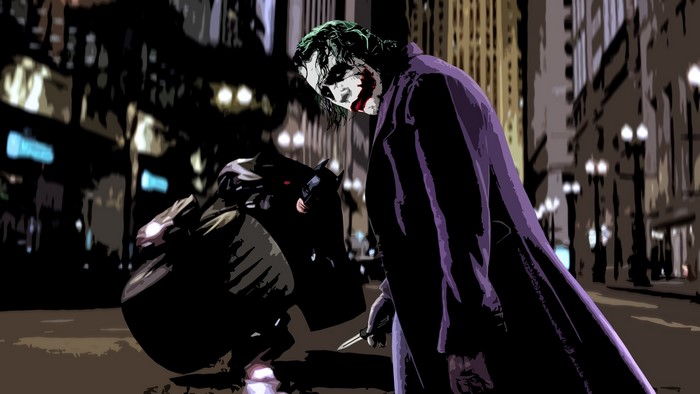 Joker and Batman in The Dark Knight