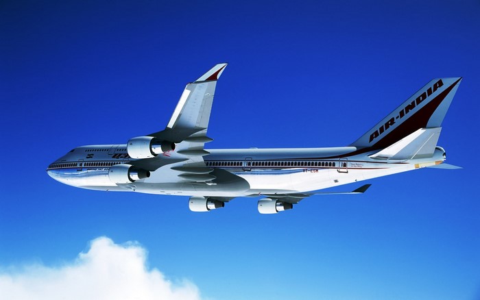 Air India Boeing 747 airplane flying in the sky
