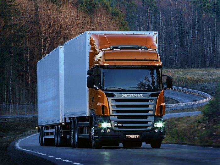 Scania R 420 Truck on a Winding Road