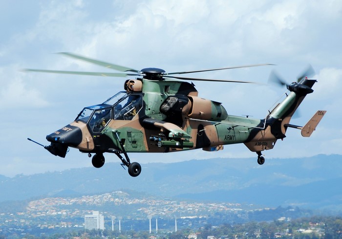 Australian Army Tiger helicopter in flight
