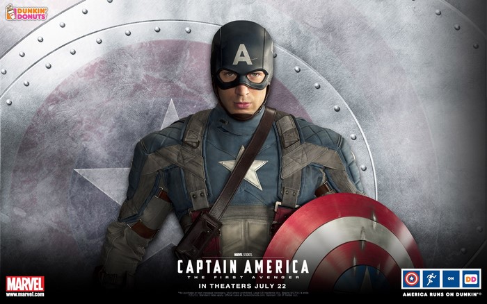 Captain America from Captain America: The First Avenger with Dunkin' Donuts