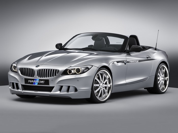 Silver BMW Z4 Convertible with Hartge Tuning