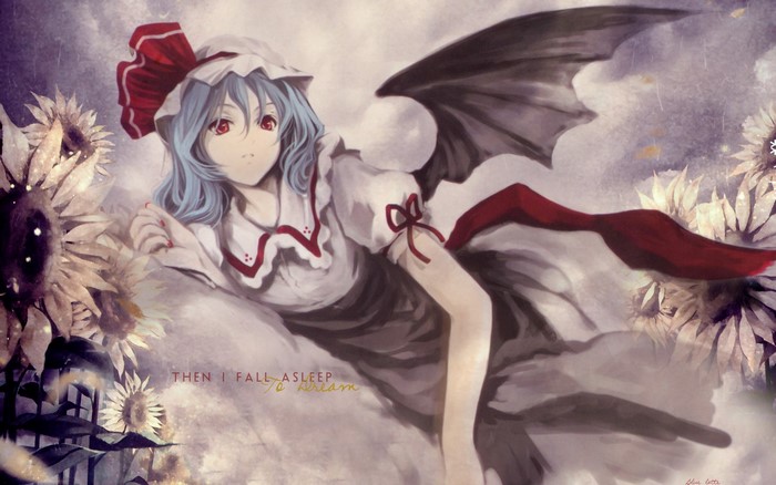 Remilia Scarlet from Touhou Project with Sunflowers