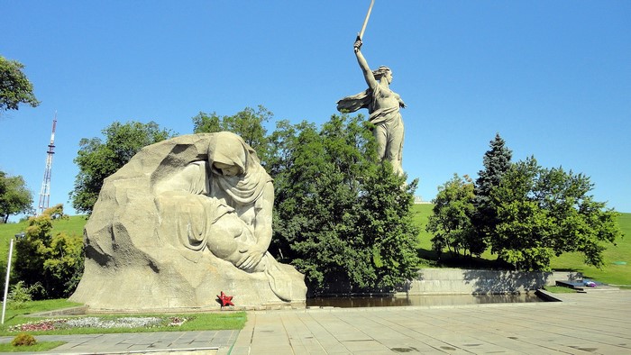The Motherland Calls statue and Motherland monument in Volgograd