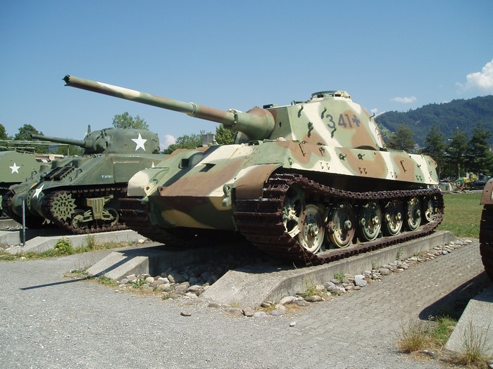King Tiger tank with camouflage paint